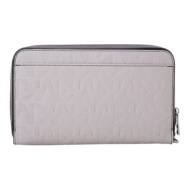 MICHAEL KORS Cow Leather Commute Practical Multiple Card Slots Card Holder Coin Purse, Clutch Men's Gray-1