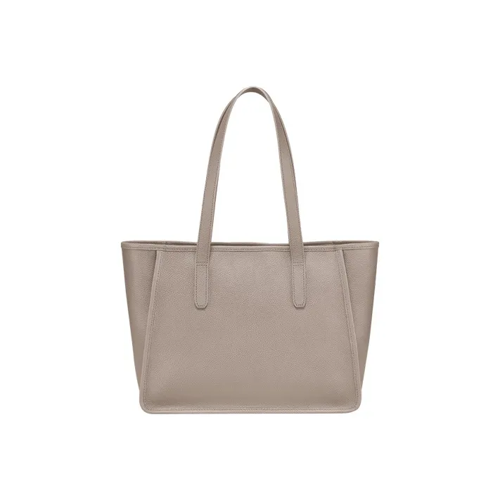 LONGCHAMP Cow Leather Tote Bag, Shopping Bag, Shoulder Bag Women's Dove Color-2