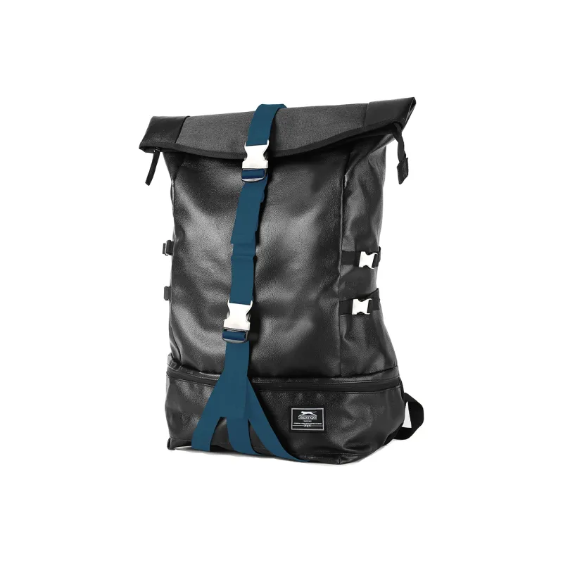 Slazenger Synthetic Leather Gym Bag Backpack Men's Royal Blue/Black/Coffee-0