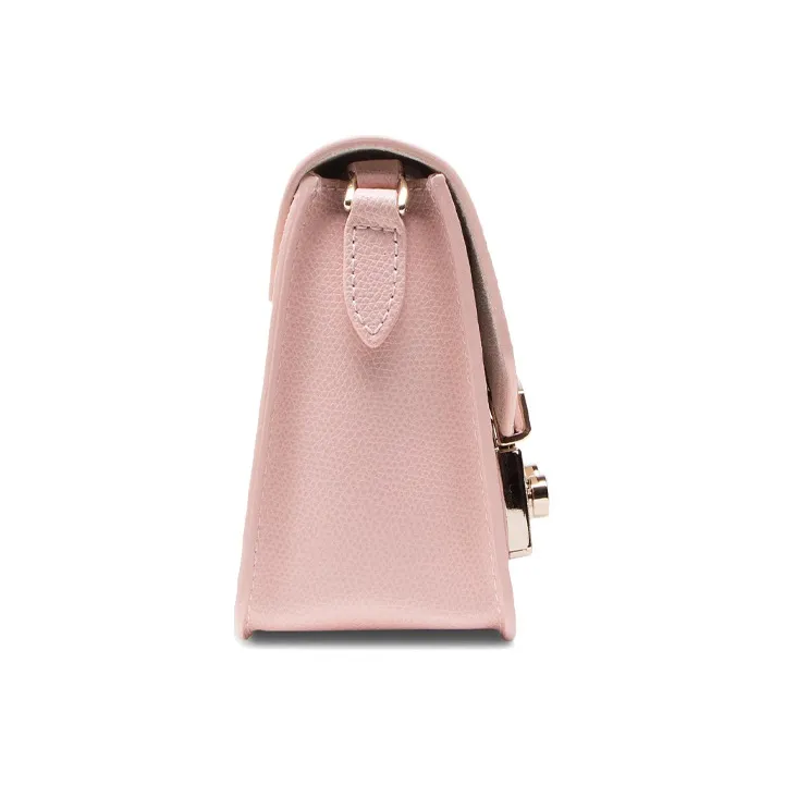 Furla Metropolis Collection Leather Small Square Bag Crossbody Bag Shoulder Bag Women's Pink-4
