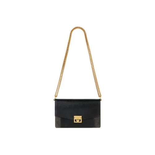 GIVENCHY Leather And Split Leather Handbag Shoulder Bag Crossbody Bag Mini Women's Black/Gray