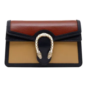 GUCCI Dionysus Leather Shoulder Bag Crossbody Bag Mini Women's Brick Red Sand Dark Blue