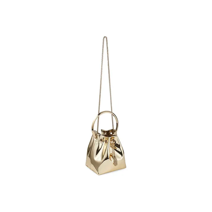 Jimmy Choo Fabric Clutch Regular Women's Gold-3