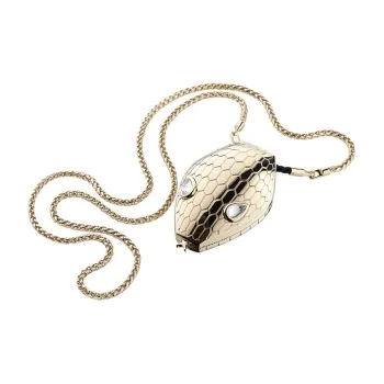 BVLGARI Mary Katrantzou X BVLGARI Light Gold Plated Brass Snake Material Shoulder Bag Women's Copper
