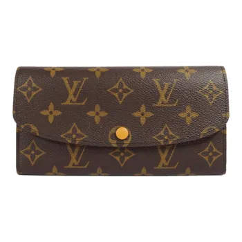 LOUIS VUITTON Emilie Coated Canvas Wallet Regular Women's Brown/Orange