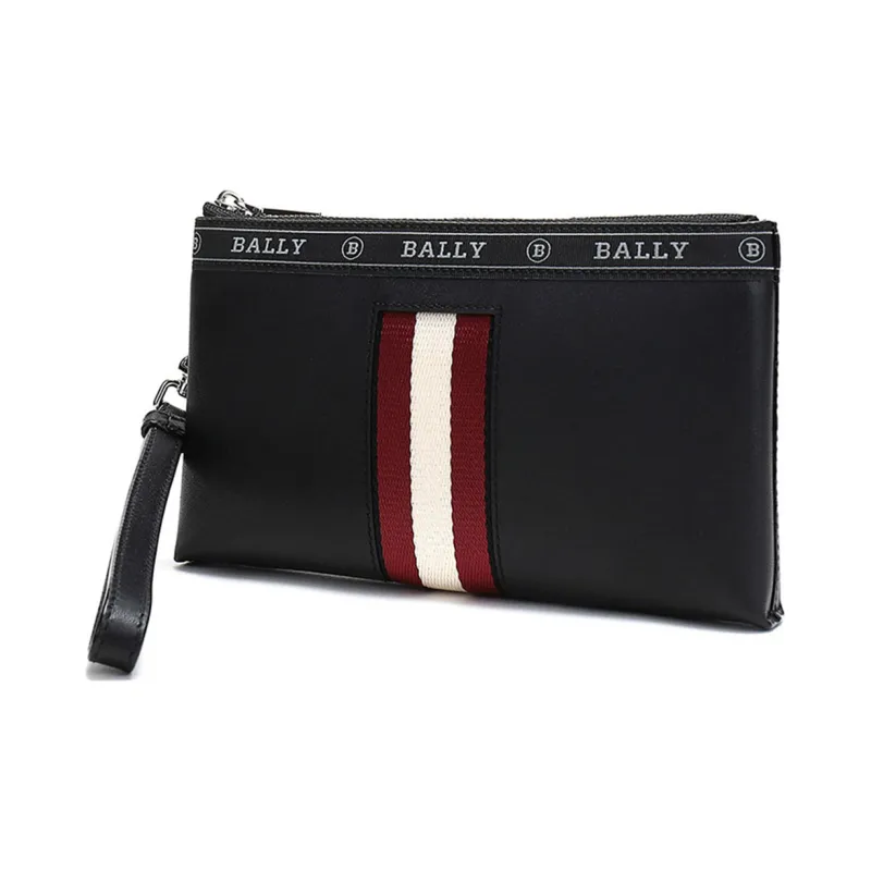 BALLY Leather Clutch Regular Men's Black-1