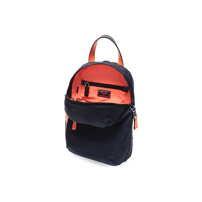 PRADA Fabric Shoulder Bag Men's Navy Blue-5