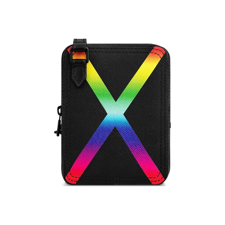 LOUIS VUITTON Danube Messenger Taiga Black/Rainbow-1