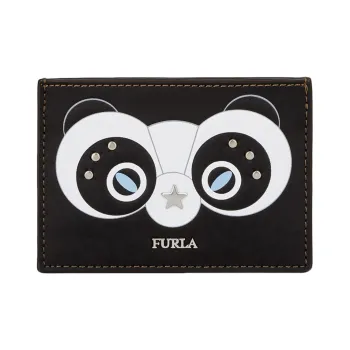 Furla Leather Coin Purse Women's Black