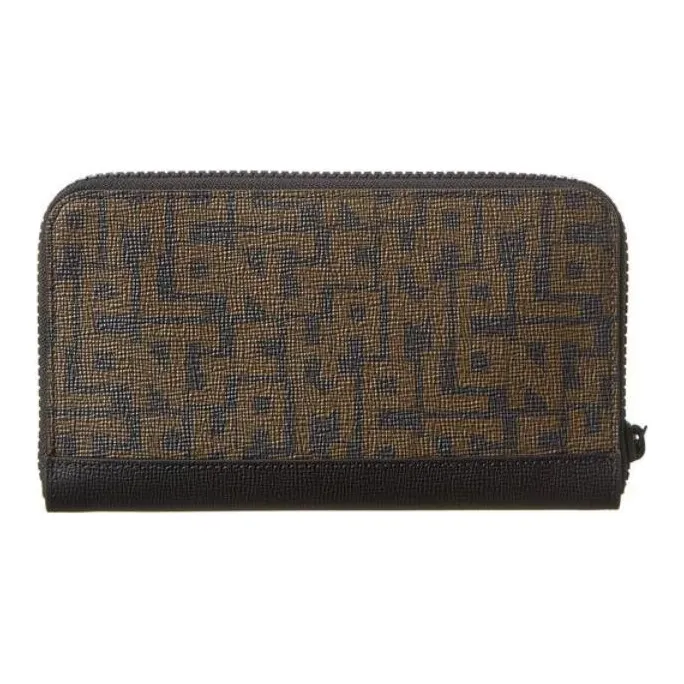 LONGCHAMP Le Pliage Clutch Wallet Small Size Women's Brown Black-1