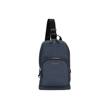 MICHAEL KORS MICHAEL KORS Luggage Collection Canvas Shoulder Bags Fanny Pack Sling Bags Men's Navy