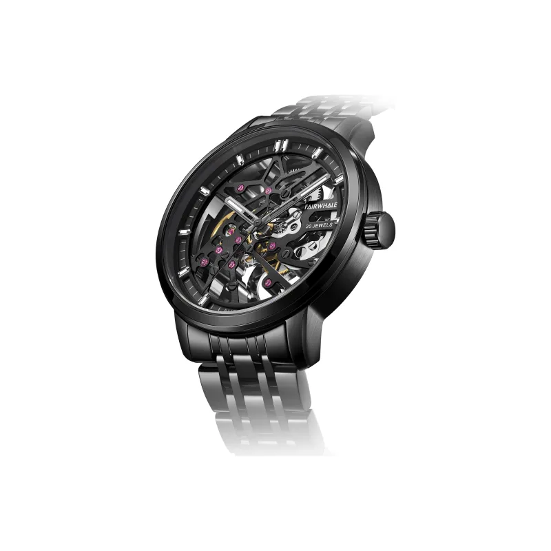 FAIRWHALE Pioneer Collection Men's Watch Automatic Mechanical Movement Men's Watches Black Dial-2