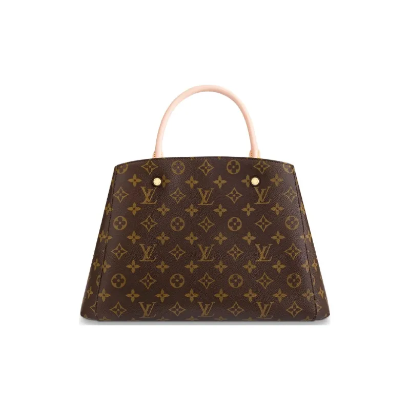 LOUIS VUITTON Montaigne Canvas With Leather Montaigne Handbag Medium Size Women's Brown-1