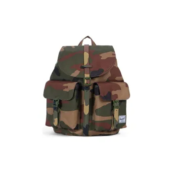 Herschel Polyester Backpack Small Size Unisex Green Camouflage