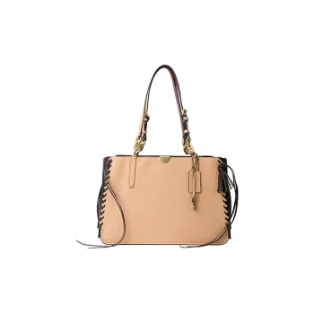 COACH Dreamer Leather Shoulder Bag Crossbody Bag Tote Bag Shopping Bag Handbag Large Size Women's Milk Tea Beige