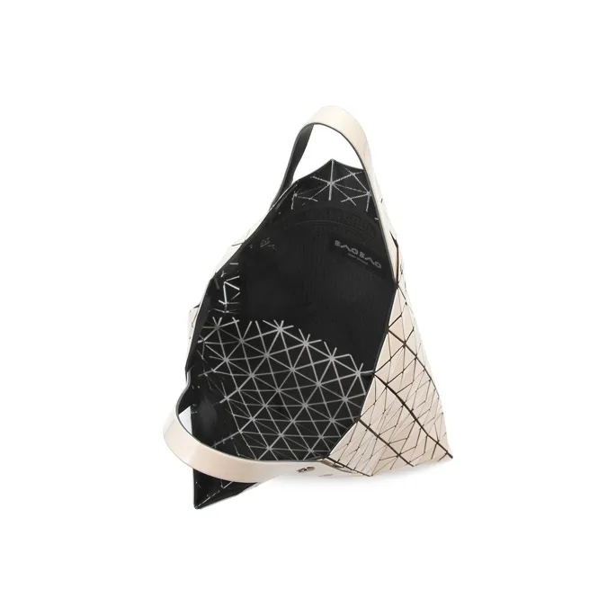 ISSEY MIYAKE Prism PU Tote Laptop Bag, One Shoulder Handbag Unisex Ecru-6