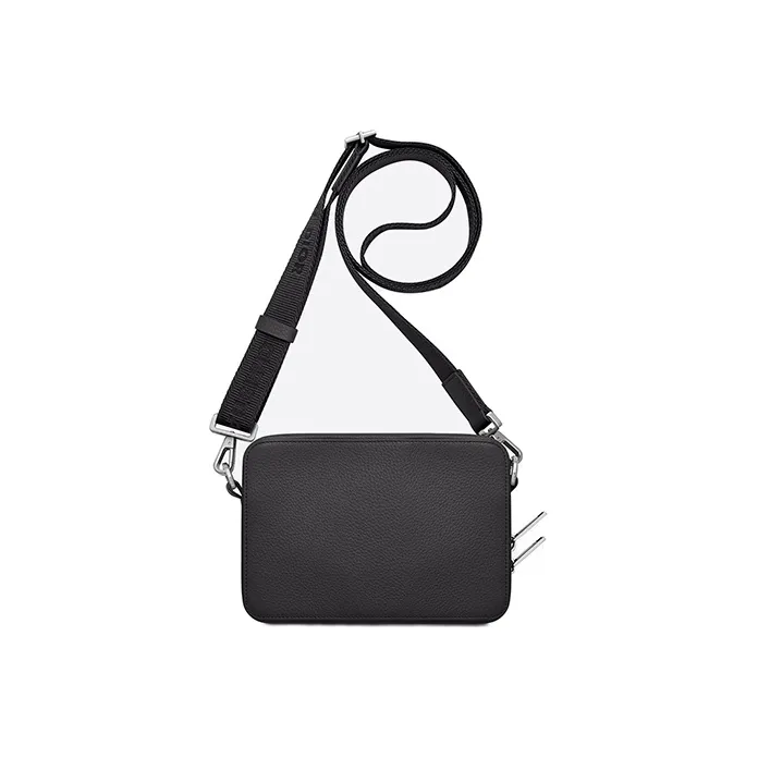 DIOR Grained Calfskin Clutches Crossbody Bag Shoulder Bag Men's Black-6