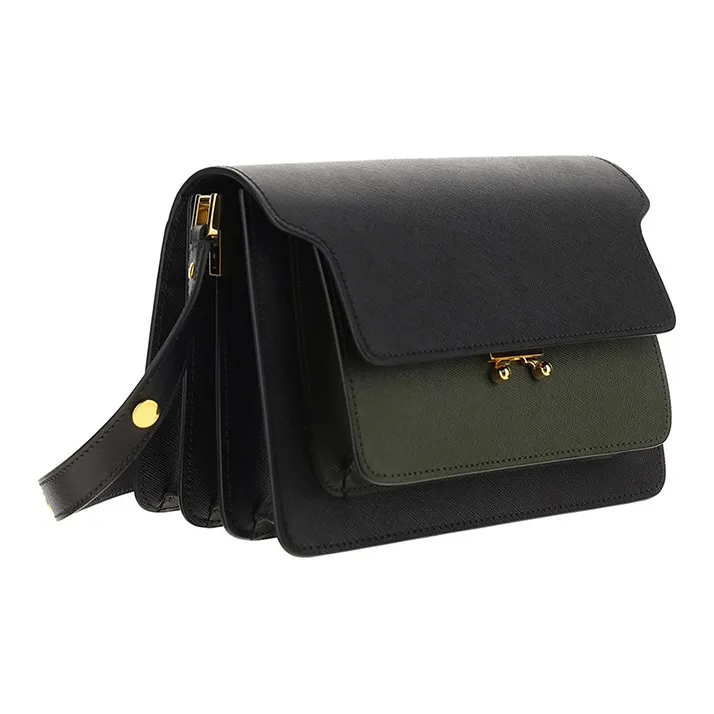 MARNI Trunk Cow Leather Trunk Bag Shoulder Bag Crossbody Bag Women's Black-3