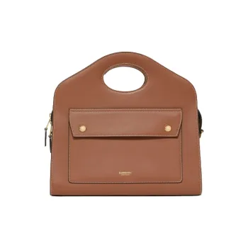Burberry Leather Shoulder Bag, Crossbody Bag, Handbag Small Size Women's Malt Brown