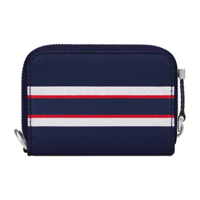 DIOR Travel Tricolor Technical Fabric Coin Purse, Card Holder Unisex Red/Blue/White-1