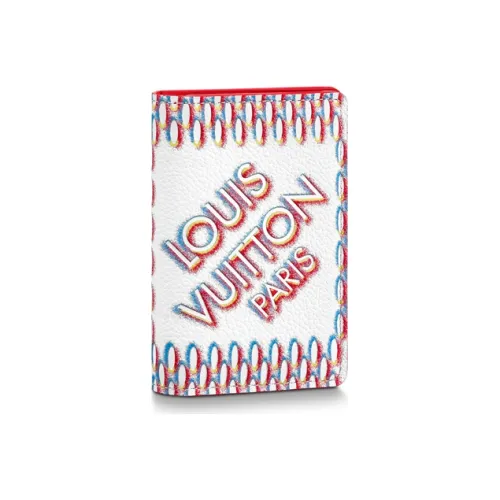 LOUIS VUITTON Pocket Organizer White Damier Spray