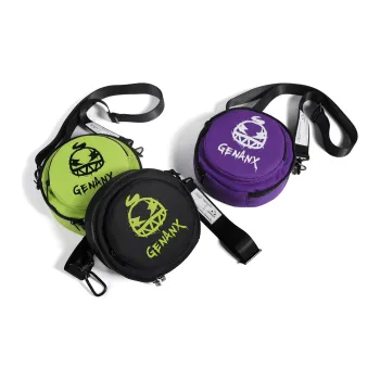 GENANX Fabric Shoulder Bag Crossbody Bag Mini Unisex Black/Purple/Yun Neon Green