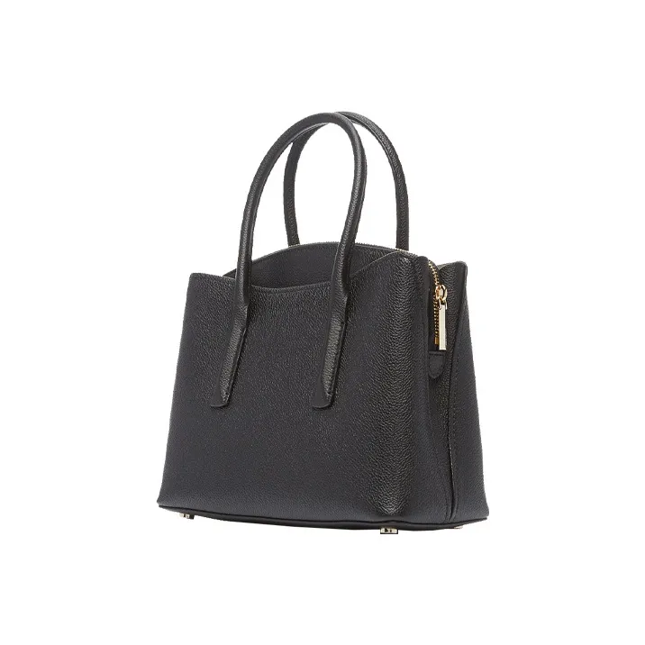 Kate Spade Litchi Grain Cow Leather Briefcase Portable Crossbody Bag Shoulder Bag Large Size Women's Black-1