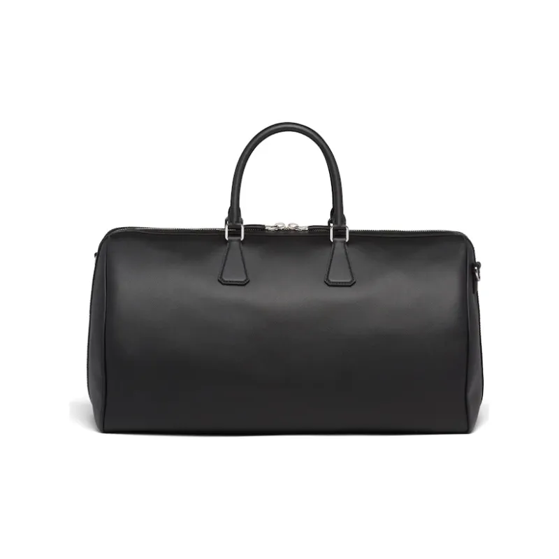 PRADA PRADA Luggage Collection Saffiano Leather Travel Bag Handbag Unisex Black-2