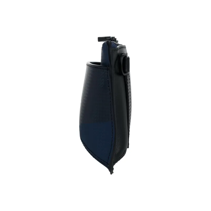 MONTBLANC Leather Toiletry Bag Pen Pouch Clutch Small Size Men's Blue Black-3