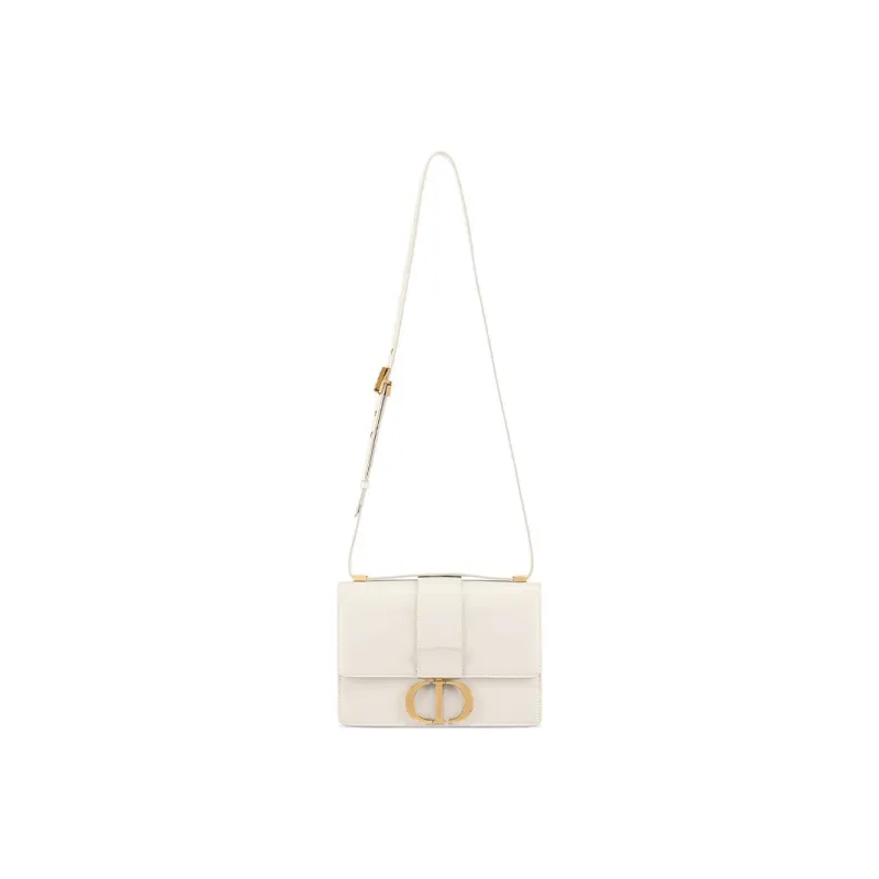 DIOR 30 Montaigne Smooth Cow Leather Box Bag, Shoulder Bag Women's Ecru-2