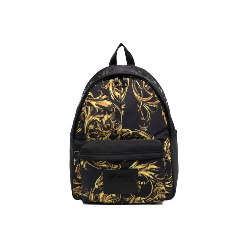 VERSACE JEANS COUTURE Polyamide Backpack Regular Men's Black/Gold-0