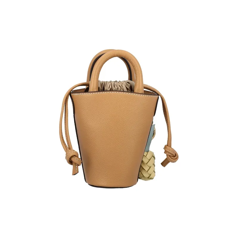 See By Chloe Leather Bucket Bag, Shoulder Bag, Crossbody Bag, Handbag Women's Brown-1