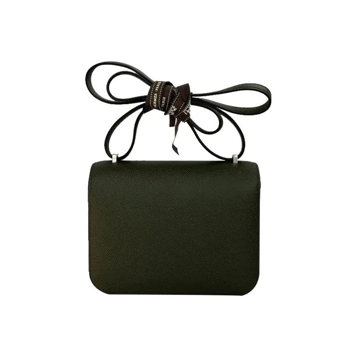 HERMES Constance Epsom Leather Shoulder Bag Crossbody Bag Mini Women's C6 Vert De Gris Gray Green-2