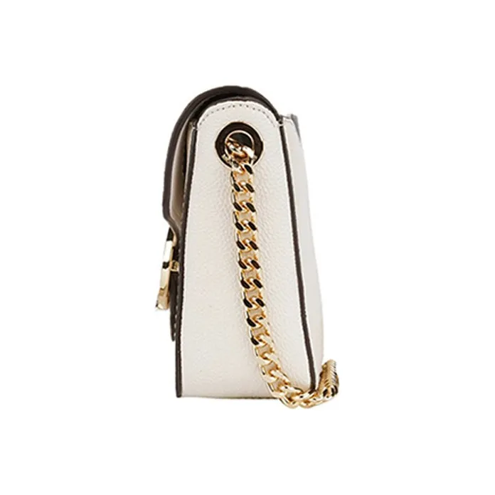 MICHAEL KORS Wanda Cow Leather Shoulder Bag Crossbody Bag Small Size Women's Pure White-2