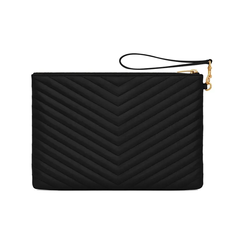 SAINT LAURENT Cassandre Matelassé Quilted Tablet Pouch-2
