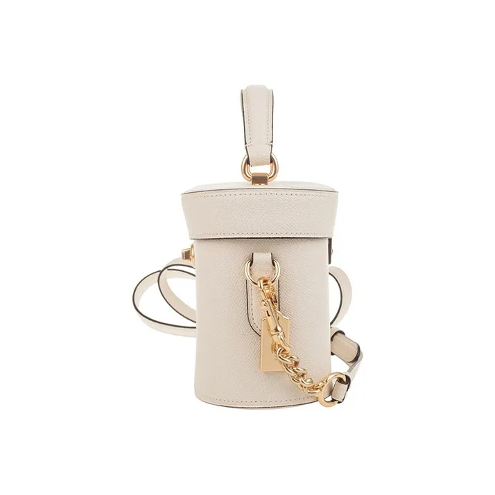 COACH Kay Cross Grain Leather Box Bag, Shoulder Bag, Crossbody Bag, Handbag Trumpets Women's White-2