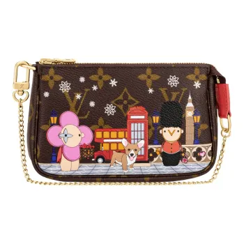 LOUIS VUITTON Mini Pochette Accessoires Monogram Vivienne Red