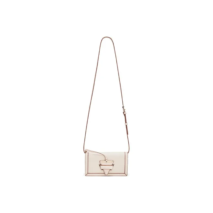 LOEWE Barcelona Cow Leather Crossbody Bag, Shoulder Bag Mini Women's Ecru-4