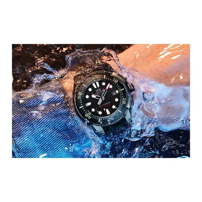 ORIENT Sports Collection Mechanical Movement Rubber Strap Watch Men's Watches Black Dial AC0L03B-5