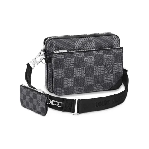 LOUIS VUITTON Trio Messenger Bag Grey Damier Graphite 3D