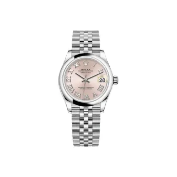 ROLEX Log Series Automatic Mechanical Movement Women's Watch 31mm Pink Watch Dial Oystersteel Case Oystersteel Strap
