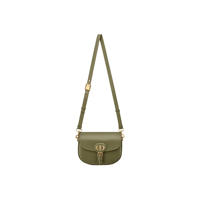 DIOR Bobby Smooth Finish Calfskin Shoulder Bag Crossbody Bag Medium Size Women's Pine Green Color-1
