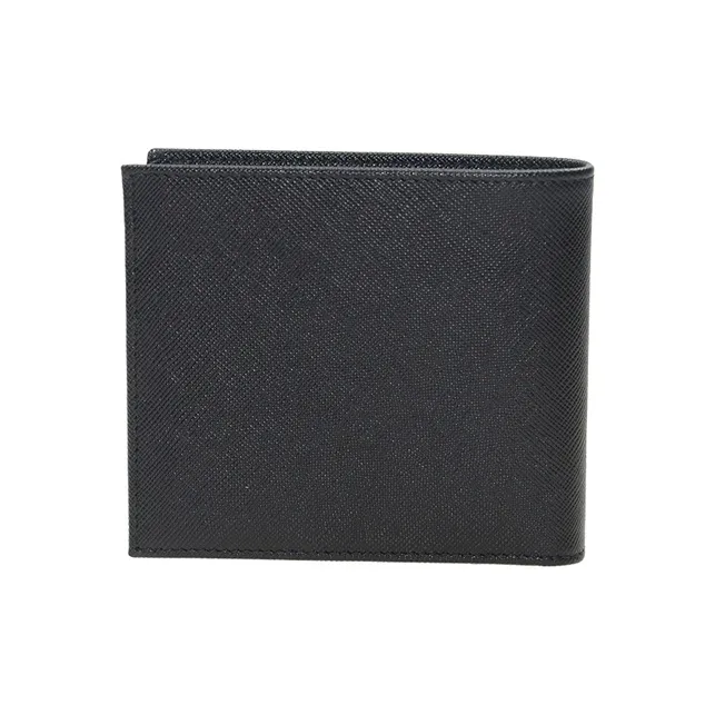 PRADA Genuine Leather Wallet Men's Black-1