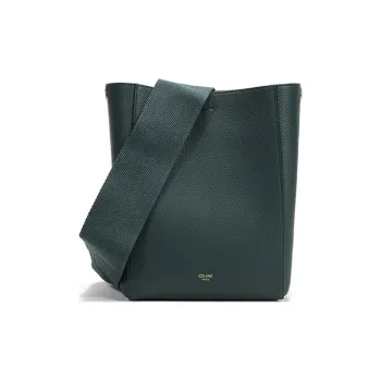 CELINE Cow Leather Bucket Bag Handbag Shoulder Bag Women's Amazon Green