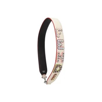 FENDI Leather Bag Strap Women's Beige
