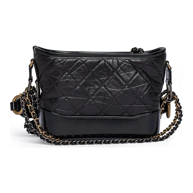 CHANEL Gabrielle Calfskin Backpack, Handbag, Shoulder Bag, Crossbody Bag Women's Black & Gold-2