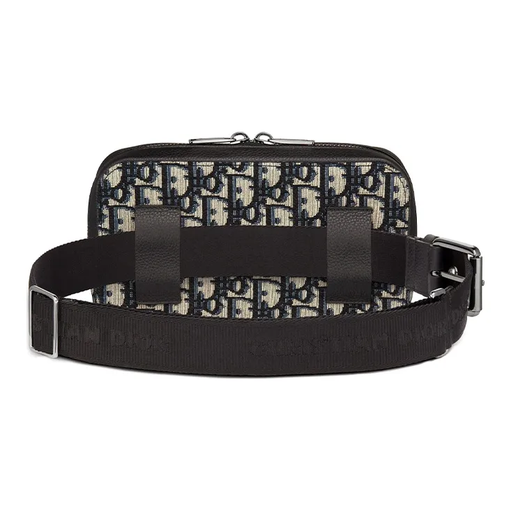 DIOR Nylon Fabric Shoulder Bag Crossbody Bag Sling Bag Fanny Pack Regular Unisex Beige & Black-3