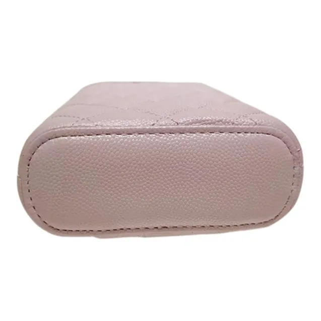 CHANEL Leather Shoulder Bag, Crossbody Bag, Cell Phone Pouch Women's Pink-2