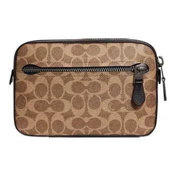 COACH Metropolitan Pebbled Soft Leather Fanny Pack Small Size Men's Khaki