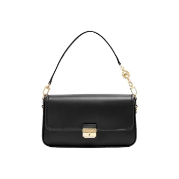 MICHAEL KORS Bradshaw Cow Leather Shoulder Bag Baguette Bag Handbag Shoulder Bag Women's Black